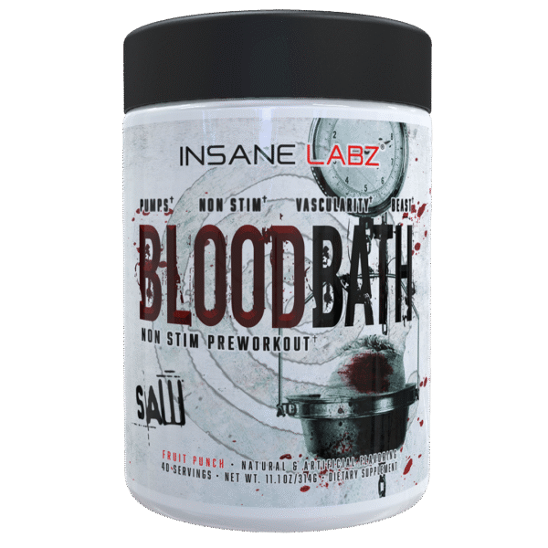 Insane Labz BloodBath SAW Non-Stim Pre Workout Fruit Punch 314g