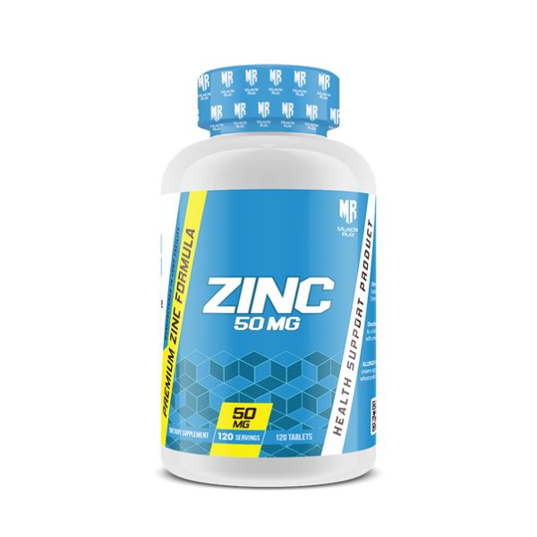 Muscle Rulz Zinc 50mg Health Support Premium Formula 120 Tablets
